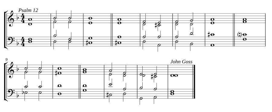 Double chant in D minor