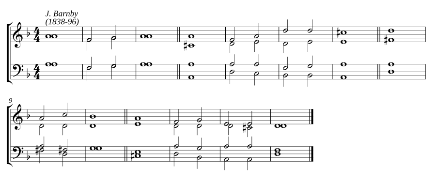 Double chant in D minor