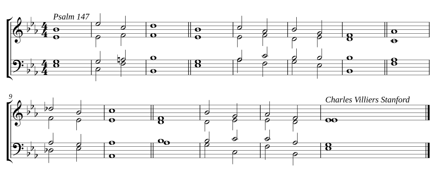 Double chant in E flat major