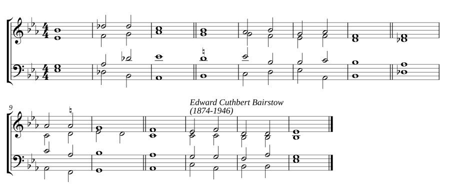 Double chant in E flat major