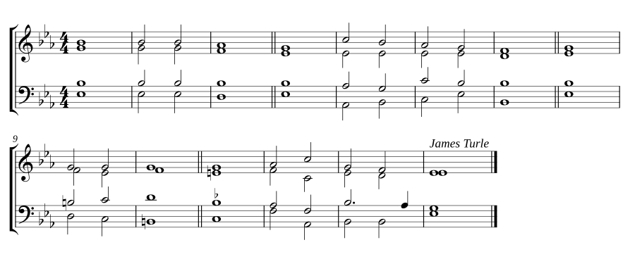 Double chant in E flat major