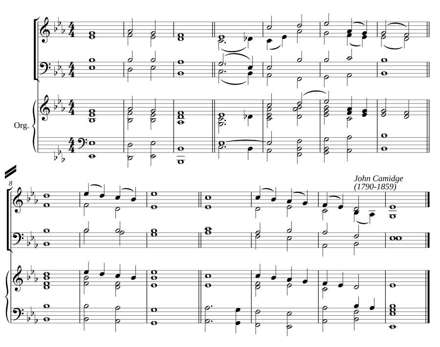 Double chant in E flat major
