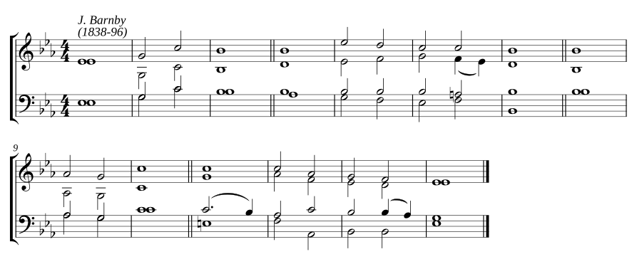 Double chant in E flat major