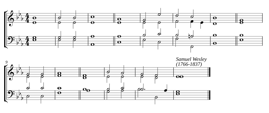 Double chant in E flat major