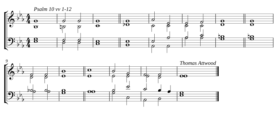 Double chant in E flat major