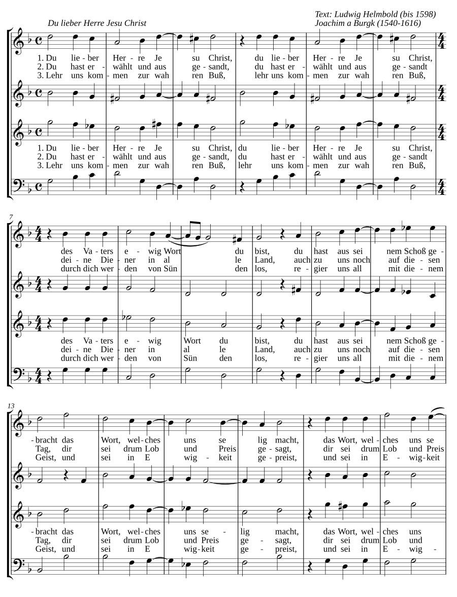 Du lieber Herre Jesu Christ