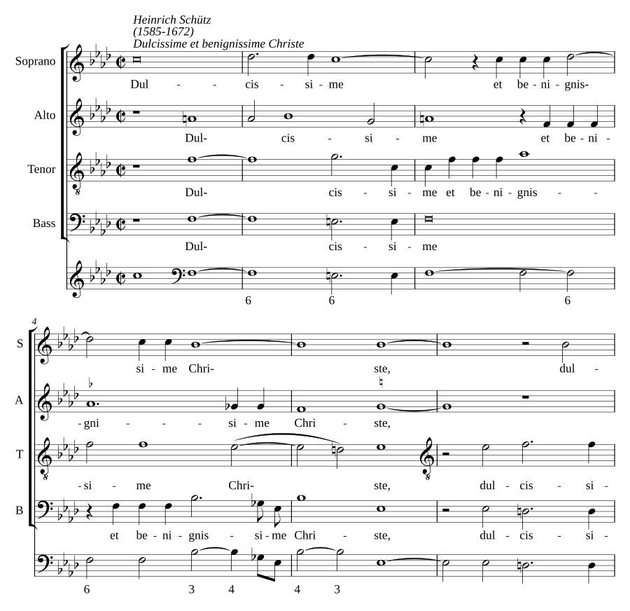 Dulcissime et benignissime Christe, SWV 67