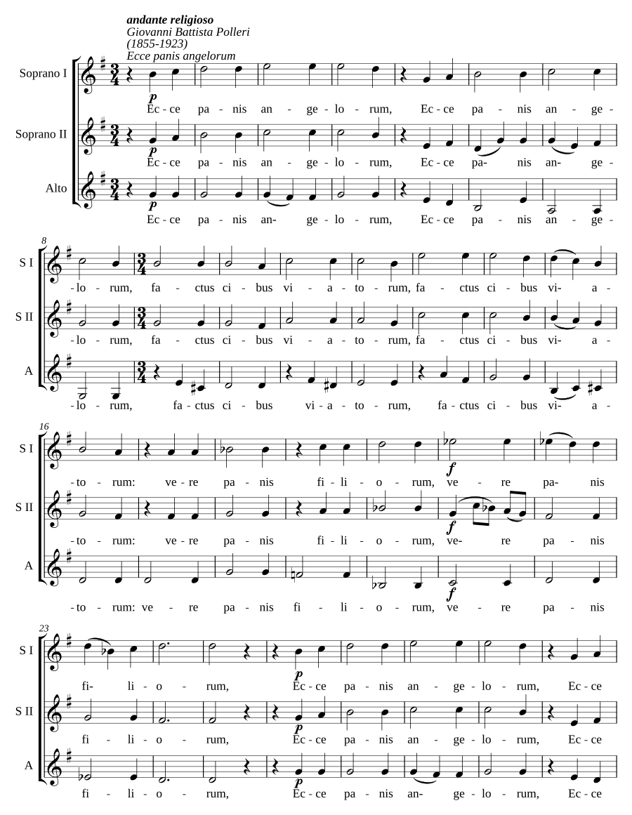Ecce panis angelorum