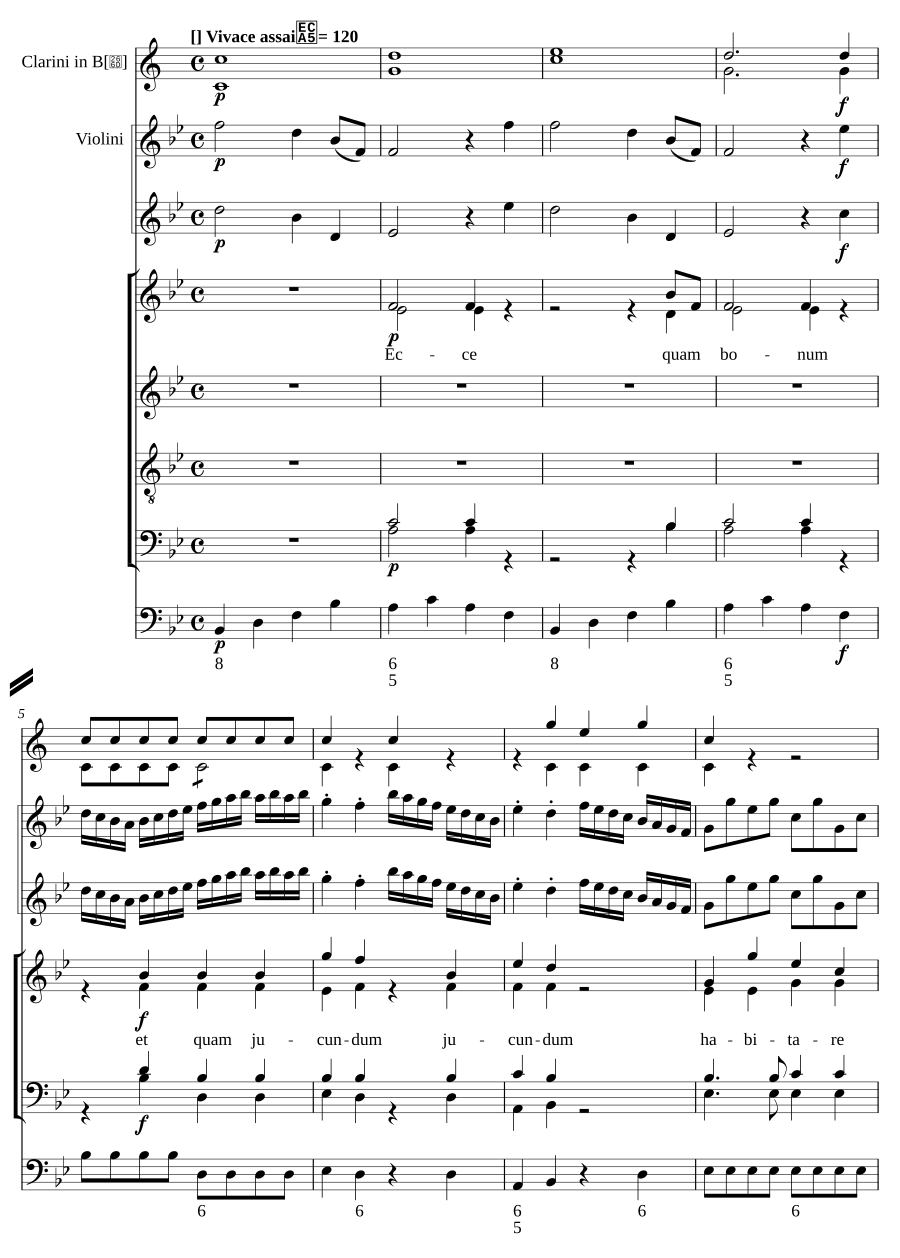 Ecce quam bonum, MH 522