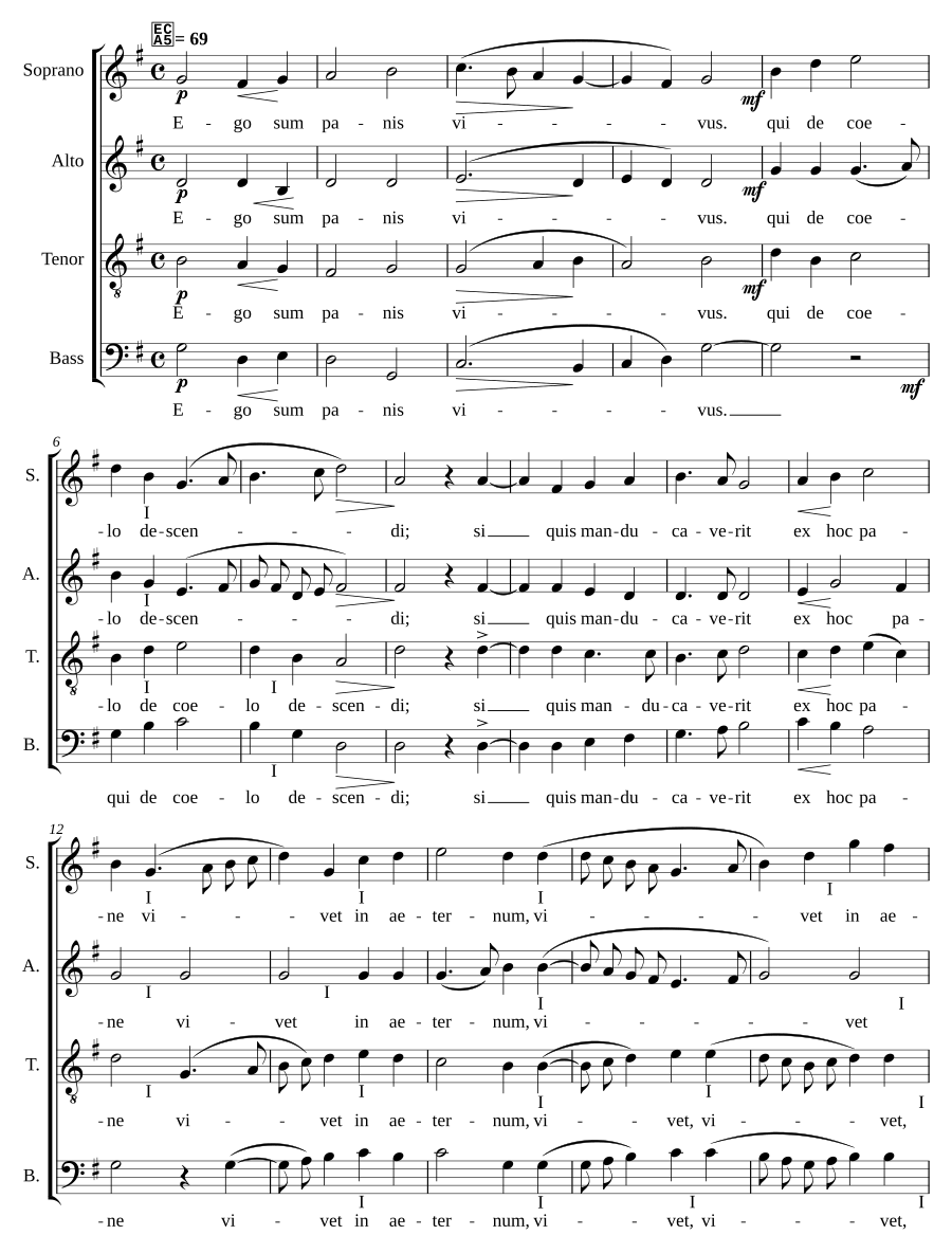 Ego sum panis vivus, Op. 2, No. 14