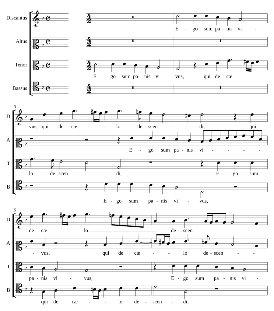 Ego sum panis vivus 4vv