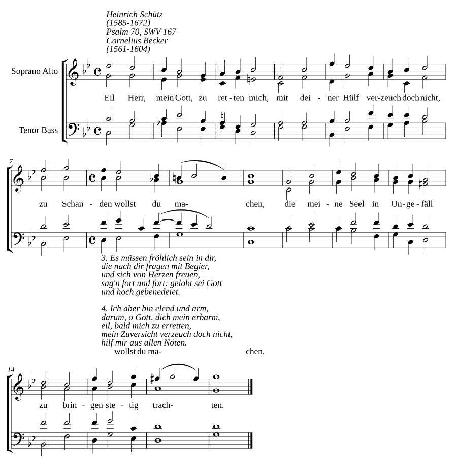 Eil, Herr mein Gott, zu retten mich, SWV 167