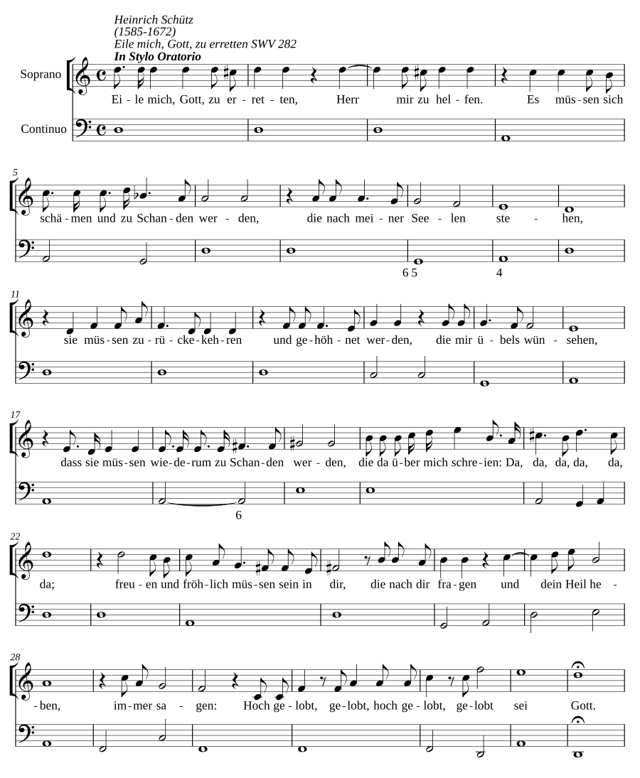 Eile mich, Gott, zu erretten, SWV 282
