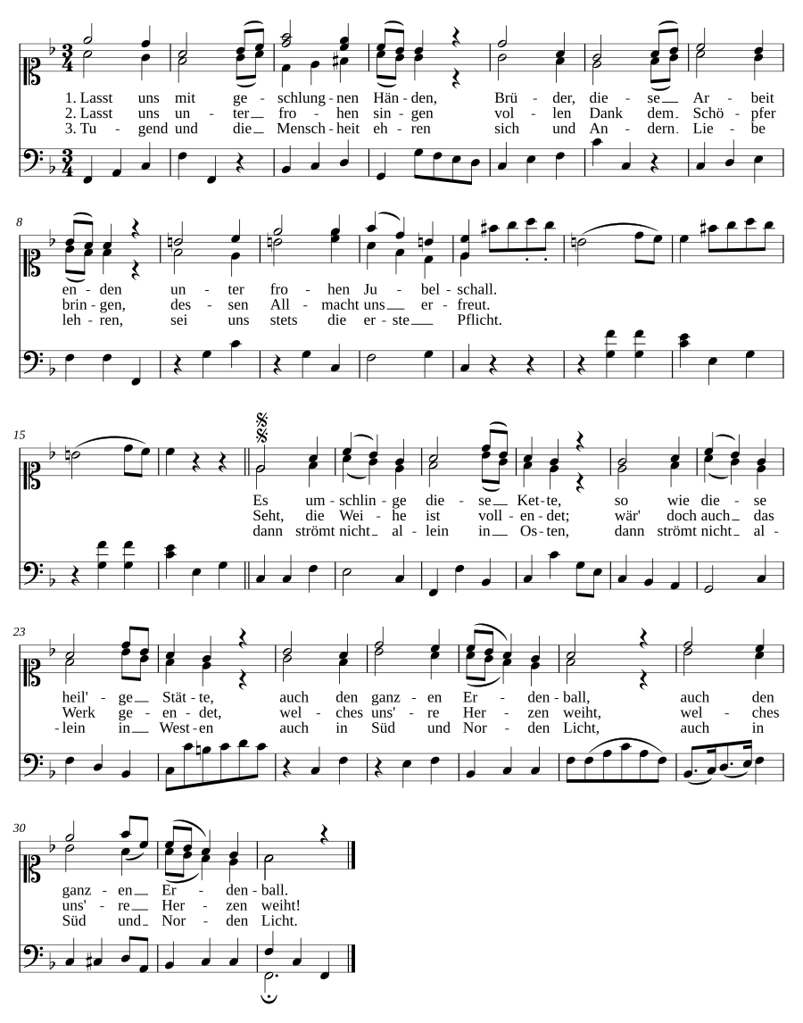 Eine kleine Freimaurer-Cantate, KV 623