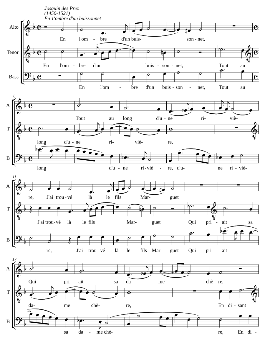 En l'ombre d'un buissonnet
