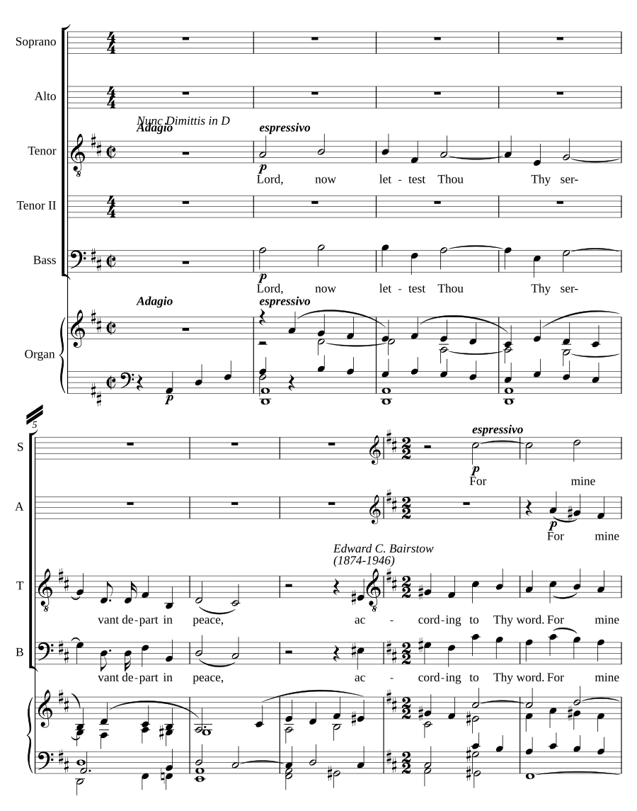 Evening service in D Major