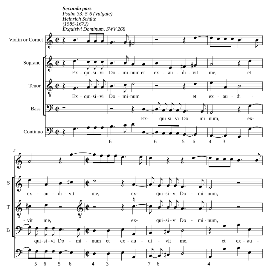 Exquisivi Dominum, SWV 268