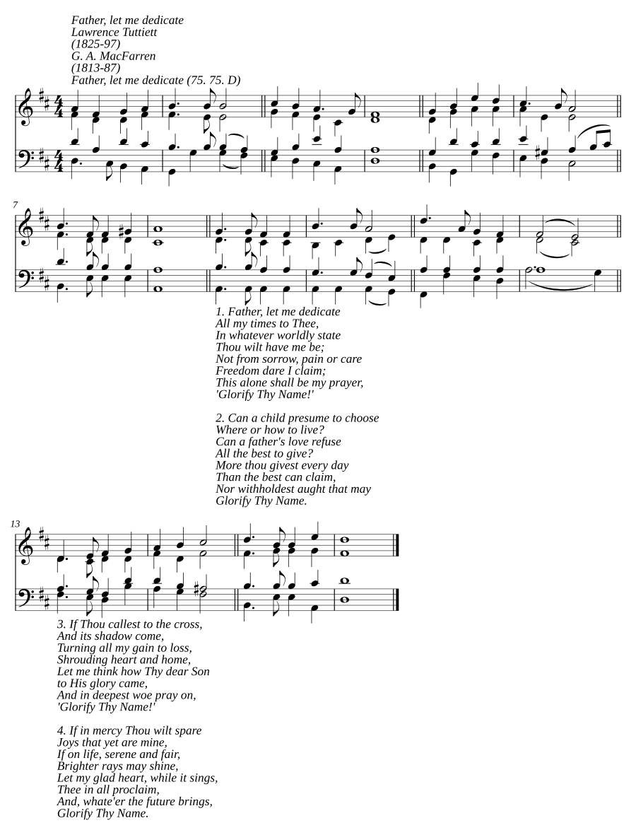 Father, let me dedicate