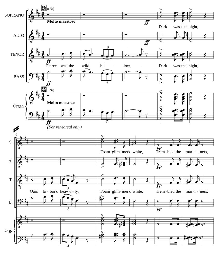 Fierce was the wild billow, Op. 8, No. 5