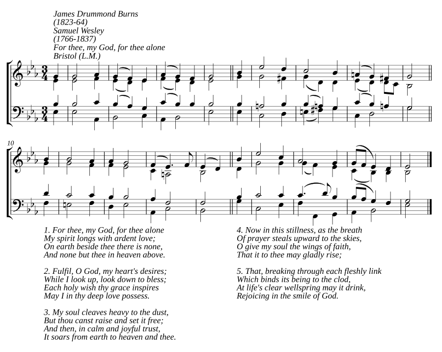 For thee, my God, for thee alone