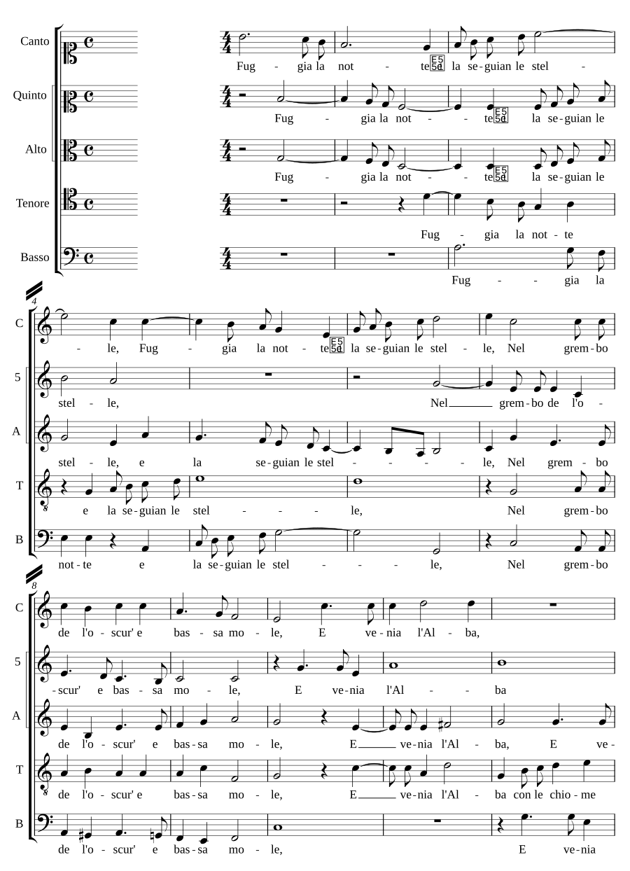Fuggia la notte