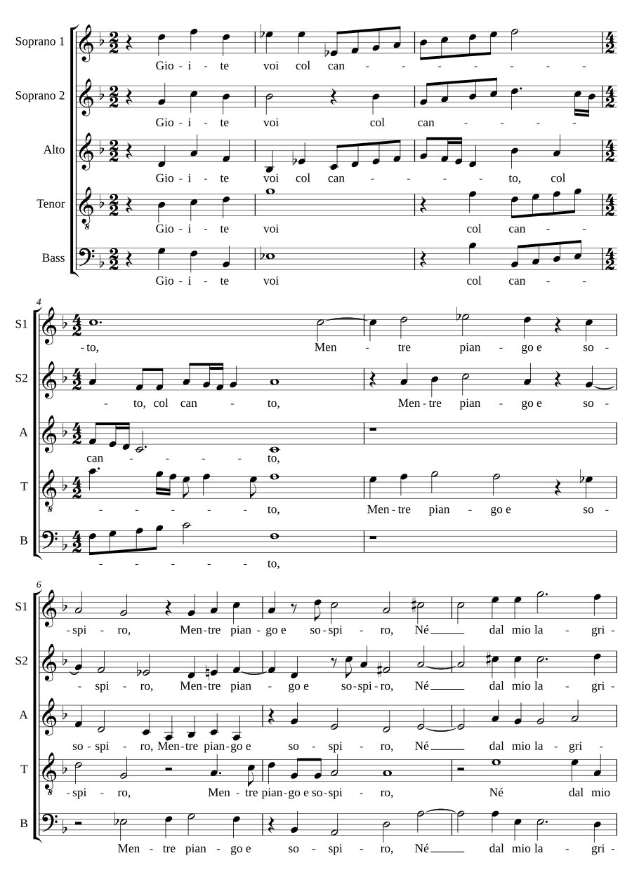 Gioite voi col canto