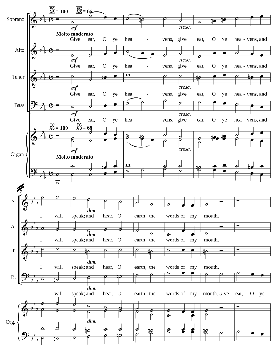 Give ear, O ye heavens