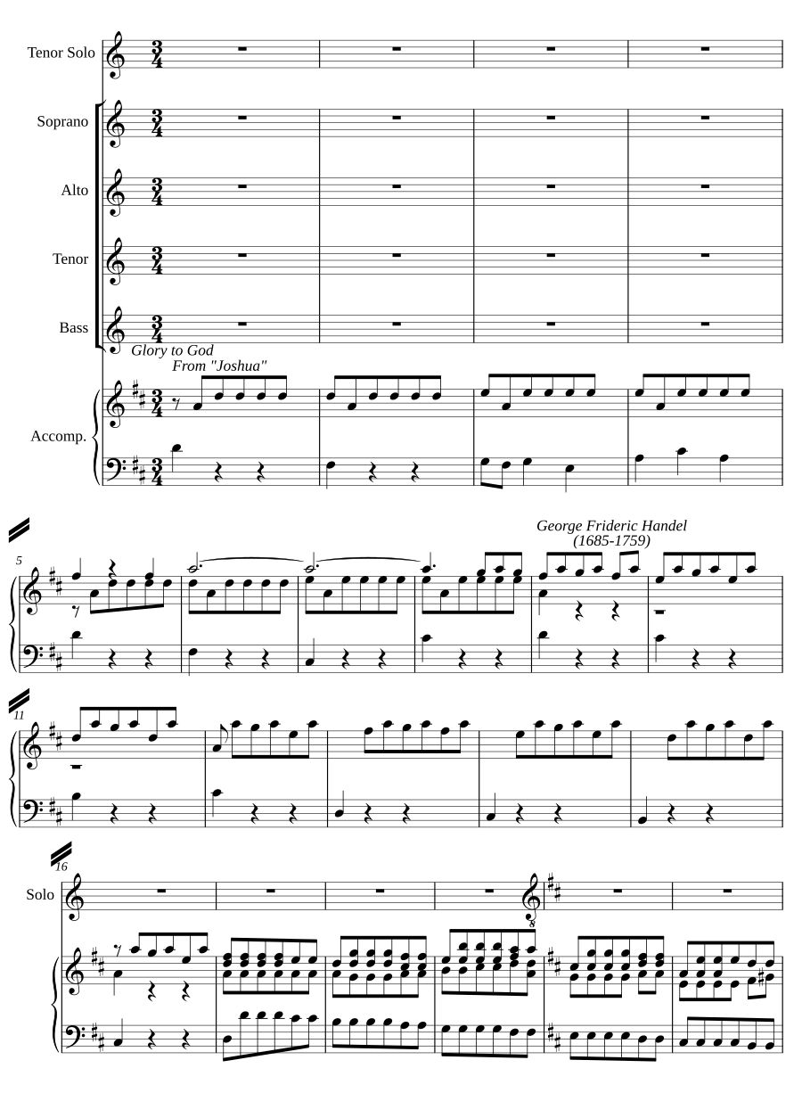 Glory to God (from Joshua, HWV 64)