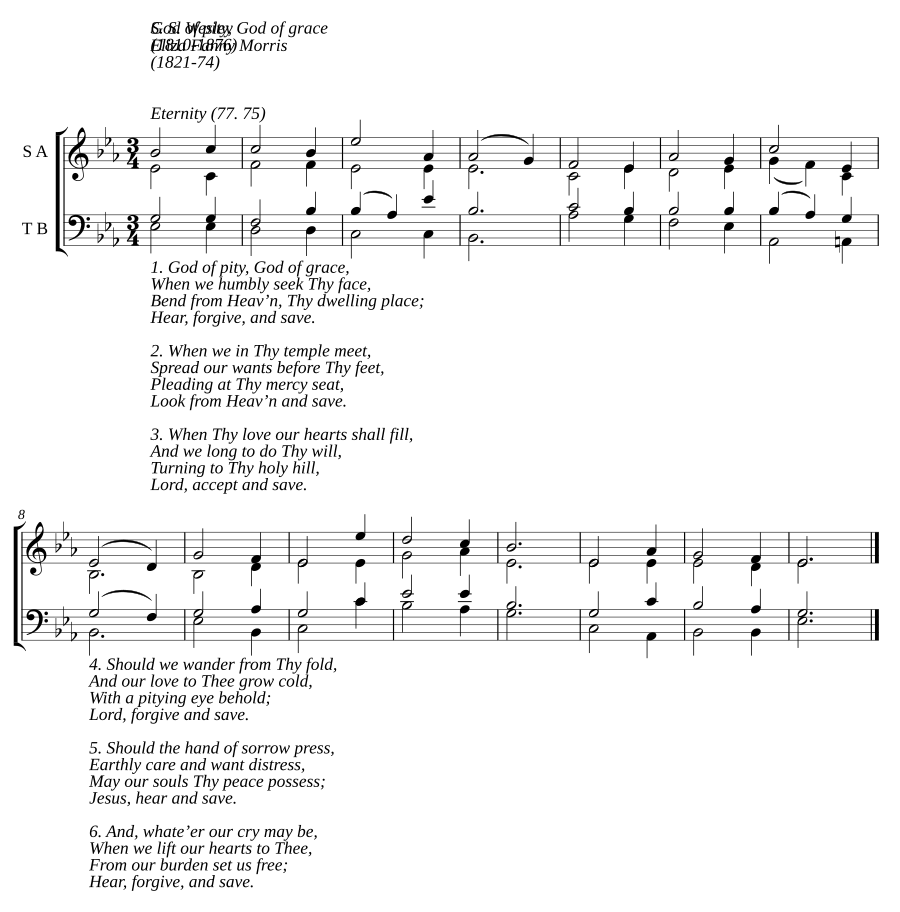 God of pity, God of grace