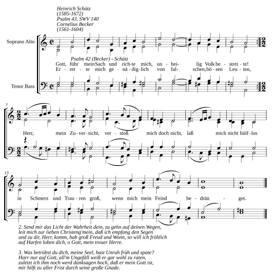Gott, führ mein Sach und richte mich, SWV 140