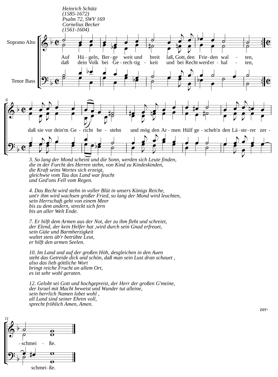 Gott, gib dem König auserkorn, SWV 169