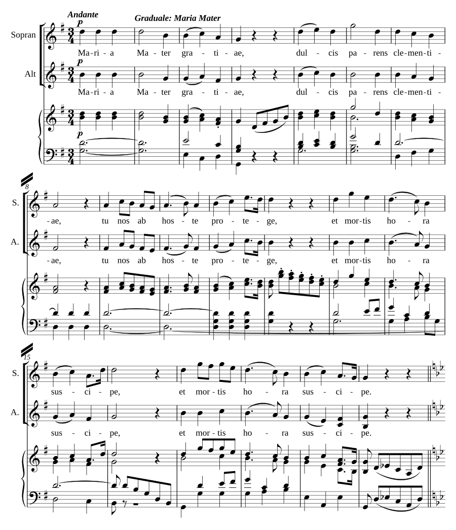Gradualia und Offertorien für S,A und Orgel
