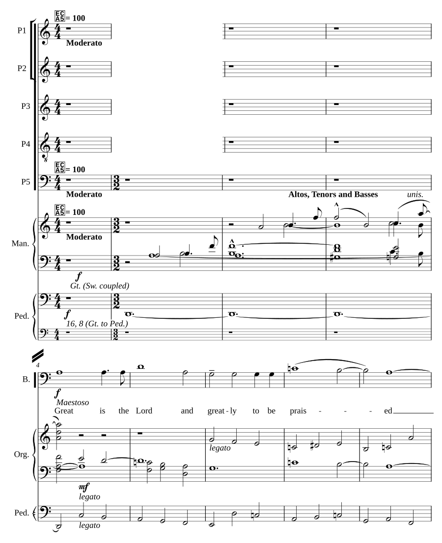 Great is the Lord, Op. 67