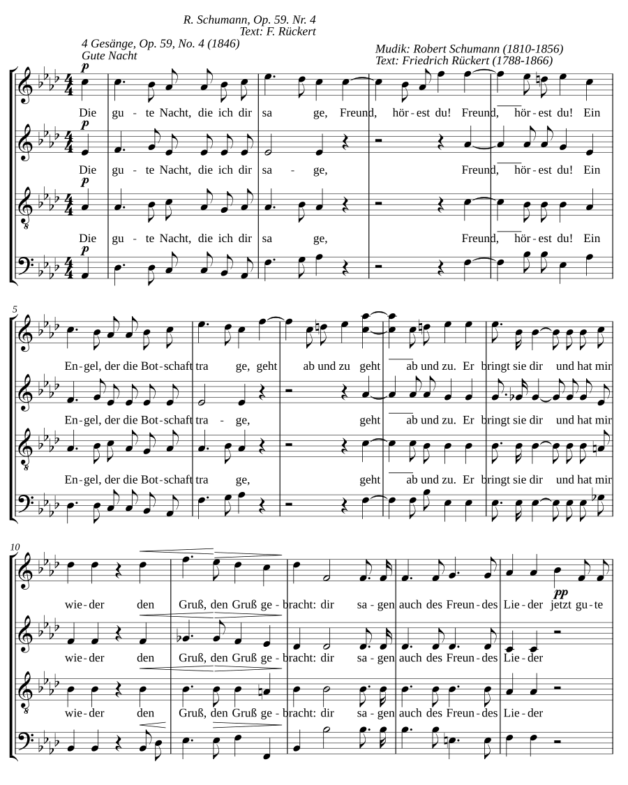 Gute Nacht, Op. 59, No. 4