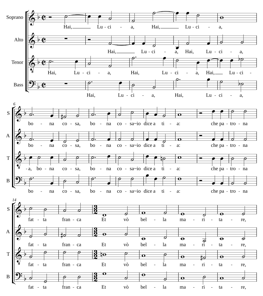 Hai, Lucia, bona cosa