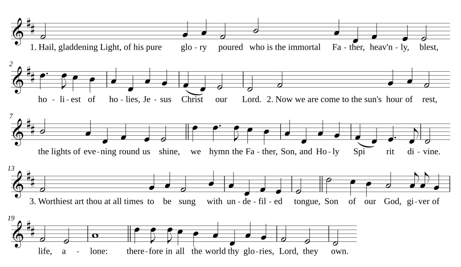 Hail, gladdening Light