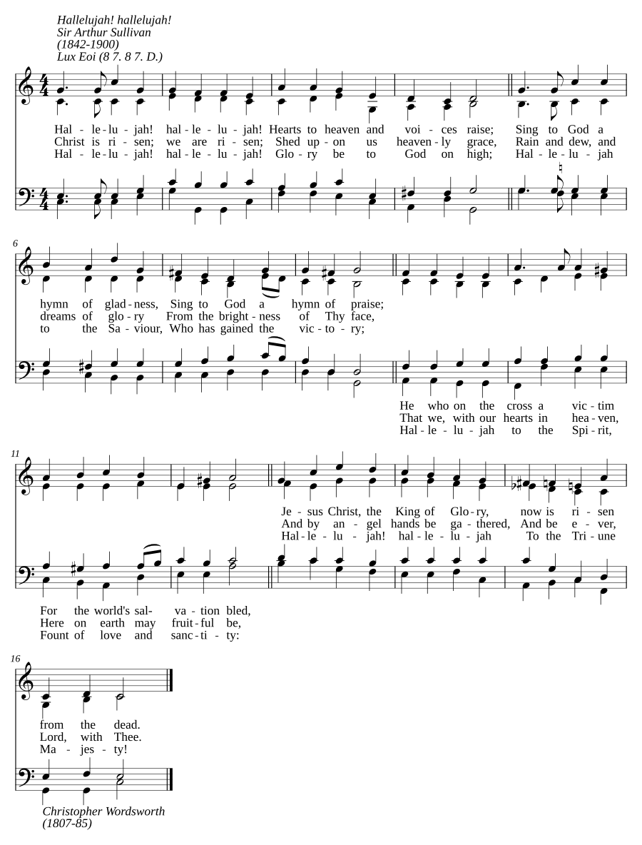 Hallelujah! hallelujah!