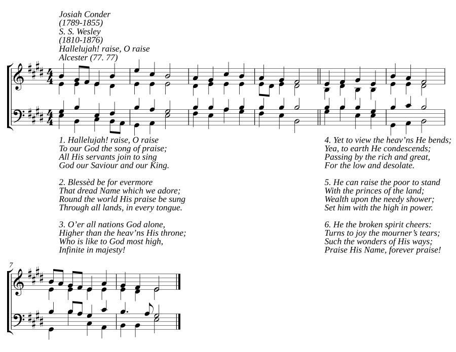 Hallelujah! raise, O raise