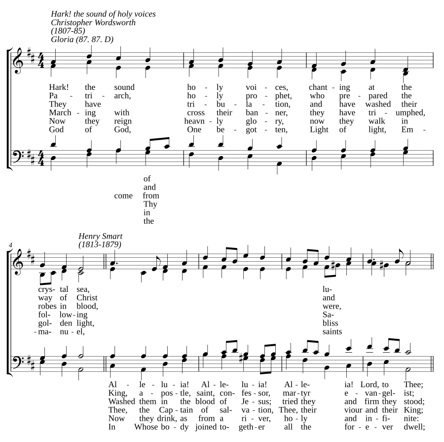 Hark! the sound of holy voices