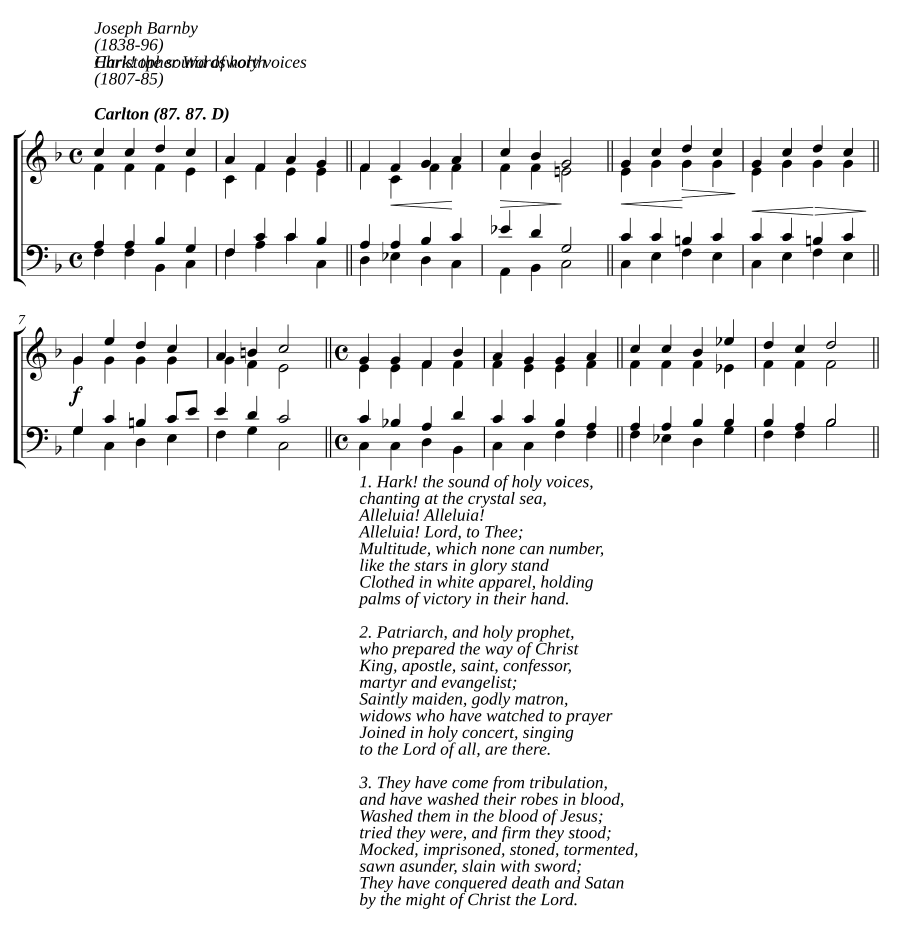 Hark! the sound of holy voices