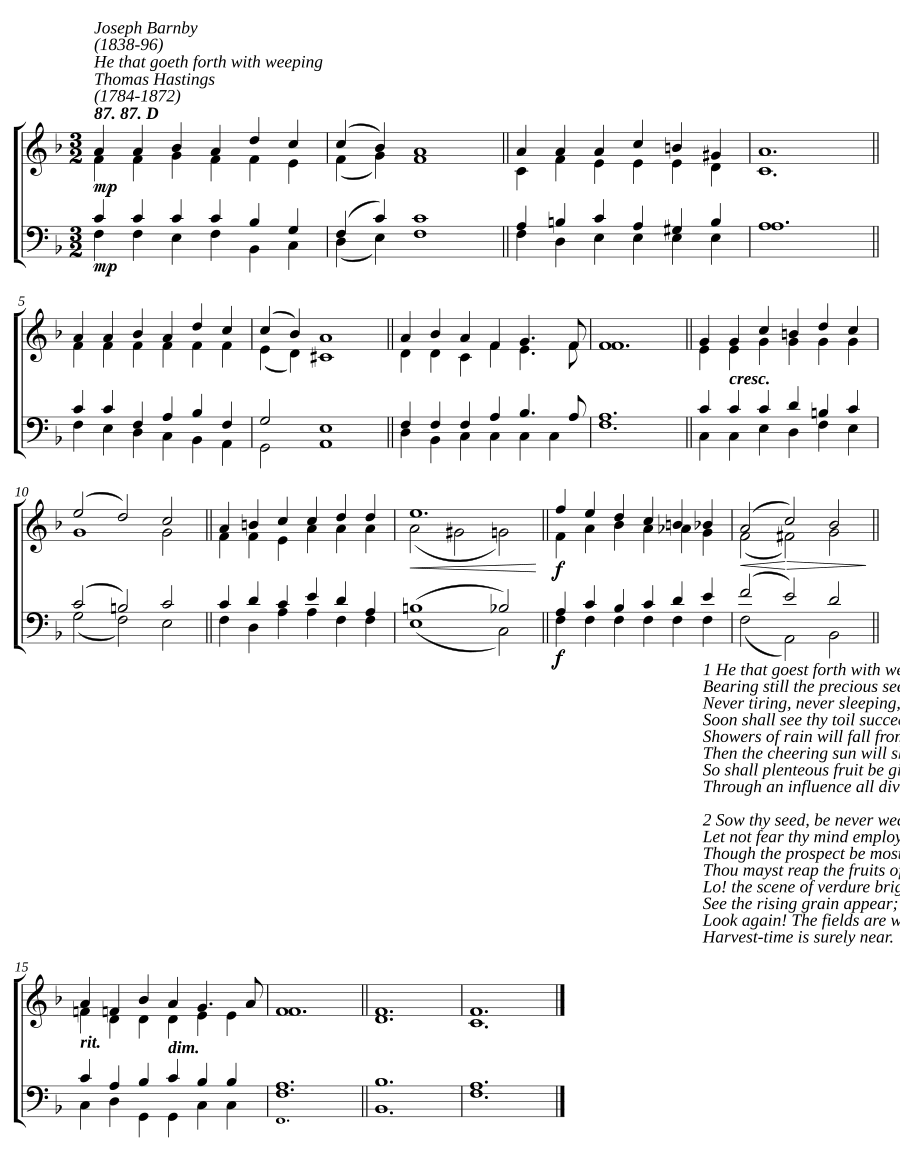 He that goeth forth with weeping