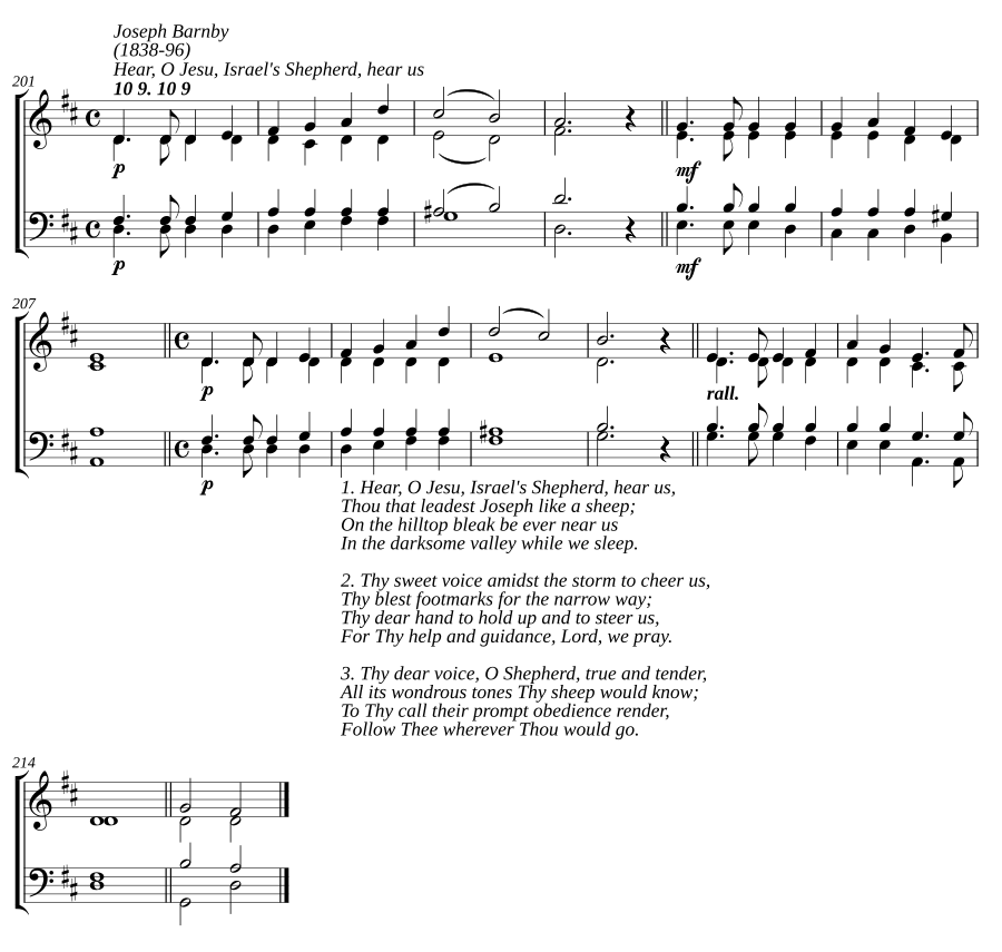 Hear, O Jesu, Israel's Shepherd, hear us
