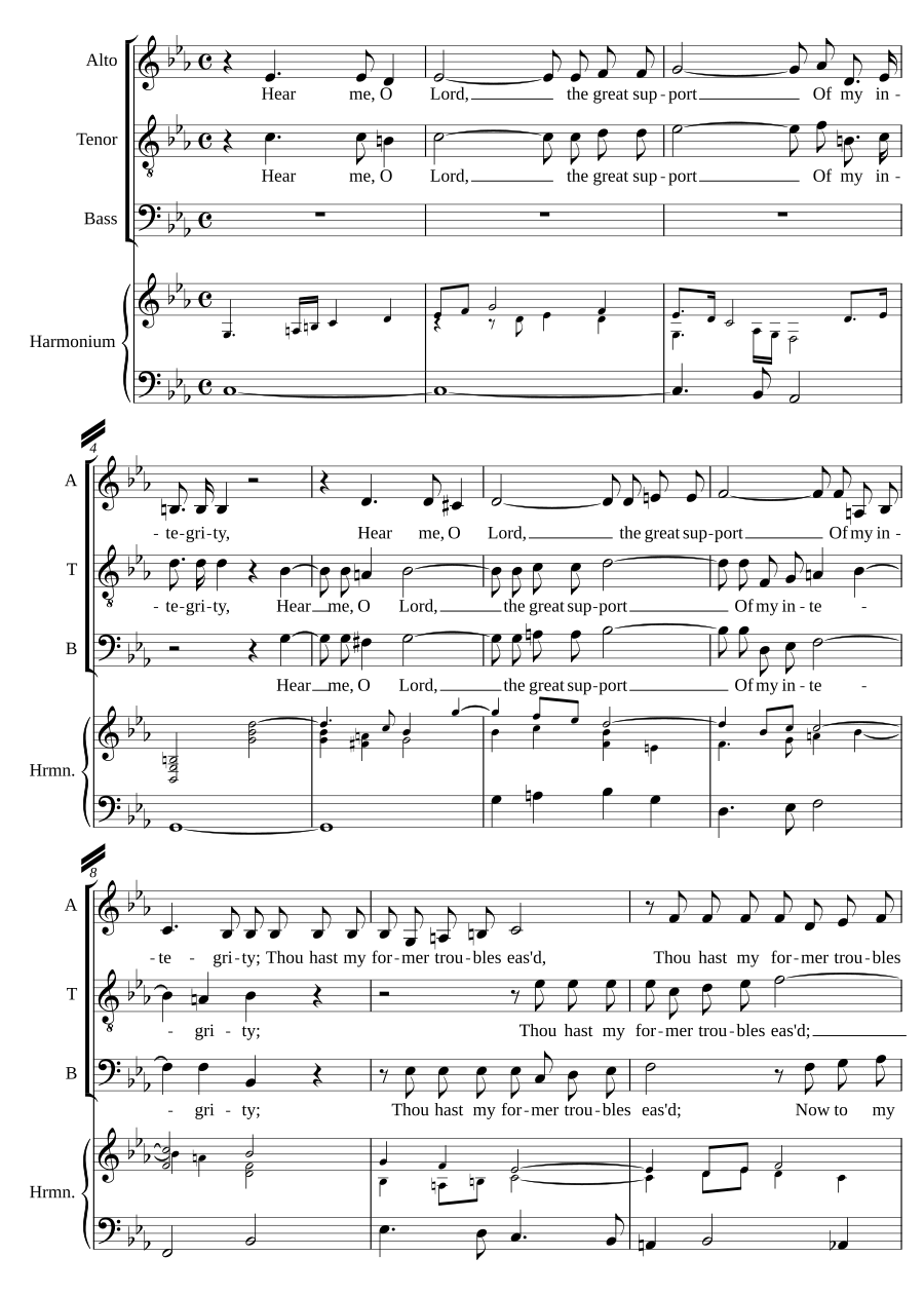 Hear me, O Lord, the great support
