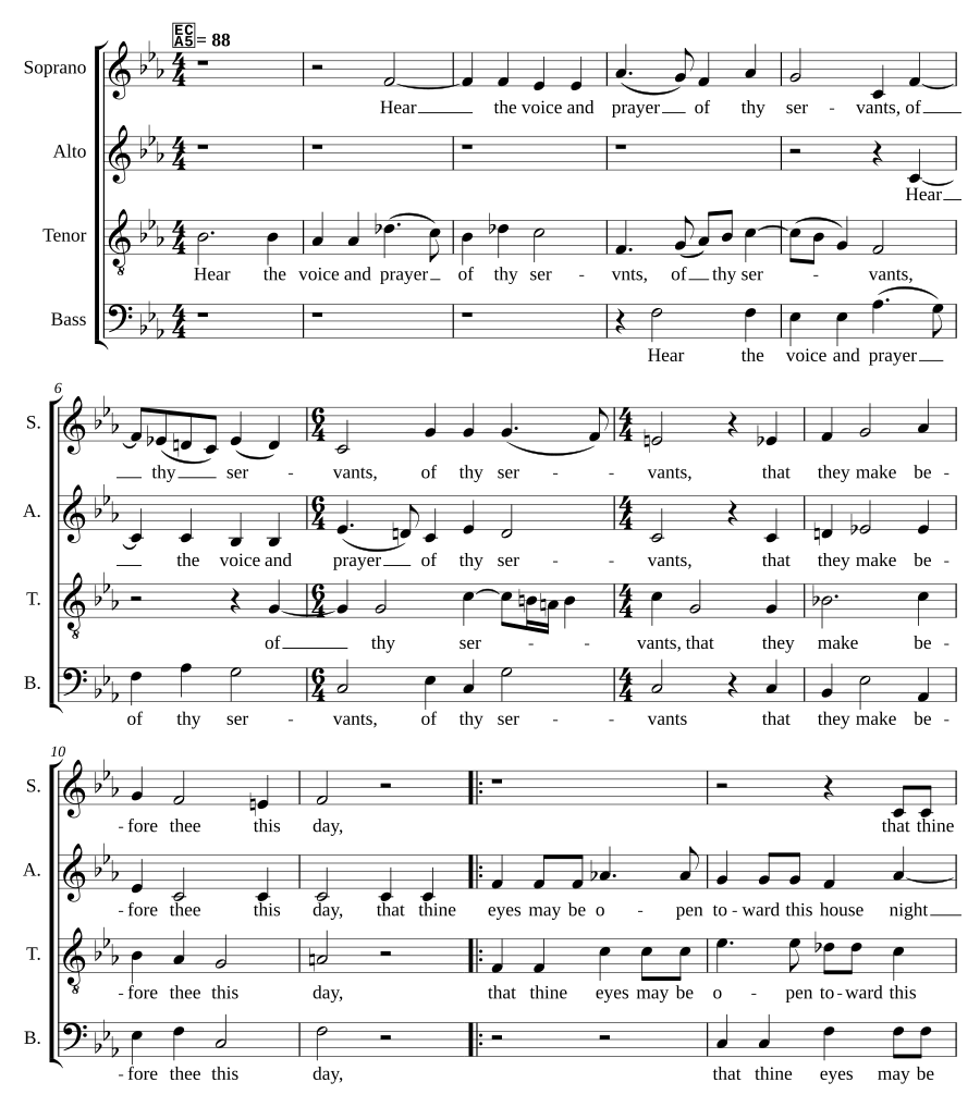 Hear the voice and prayer