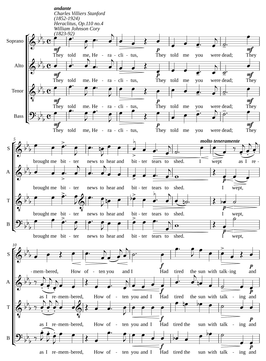 Heraclitus, Op. 110, No. 4