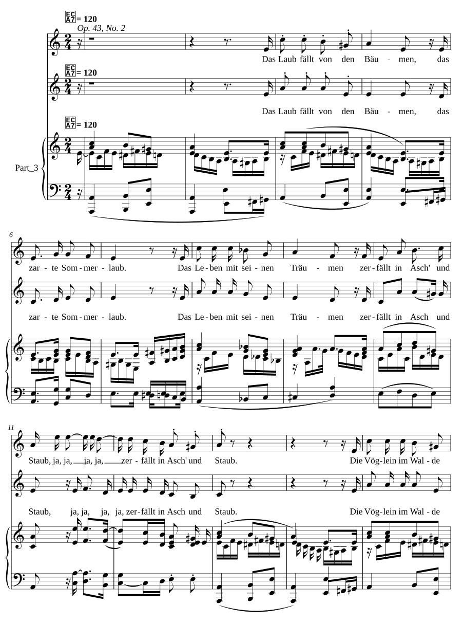 Herbstlied, Op. 43, No. 2
