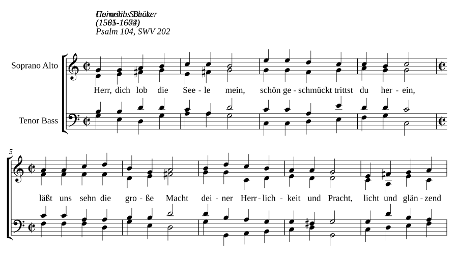 Herr, dich lob die Seele mein, SWV 202