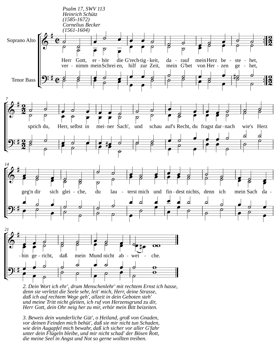 Herr Gott, erhör die Grechtigkeit, SWV 113