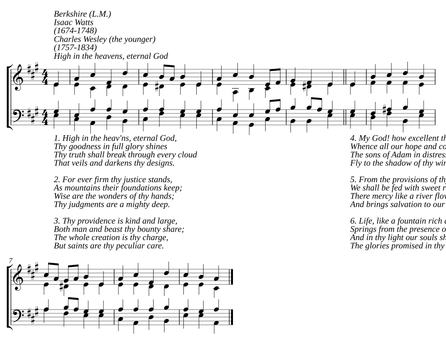 High in the heavens, eternal God