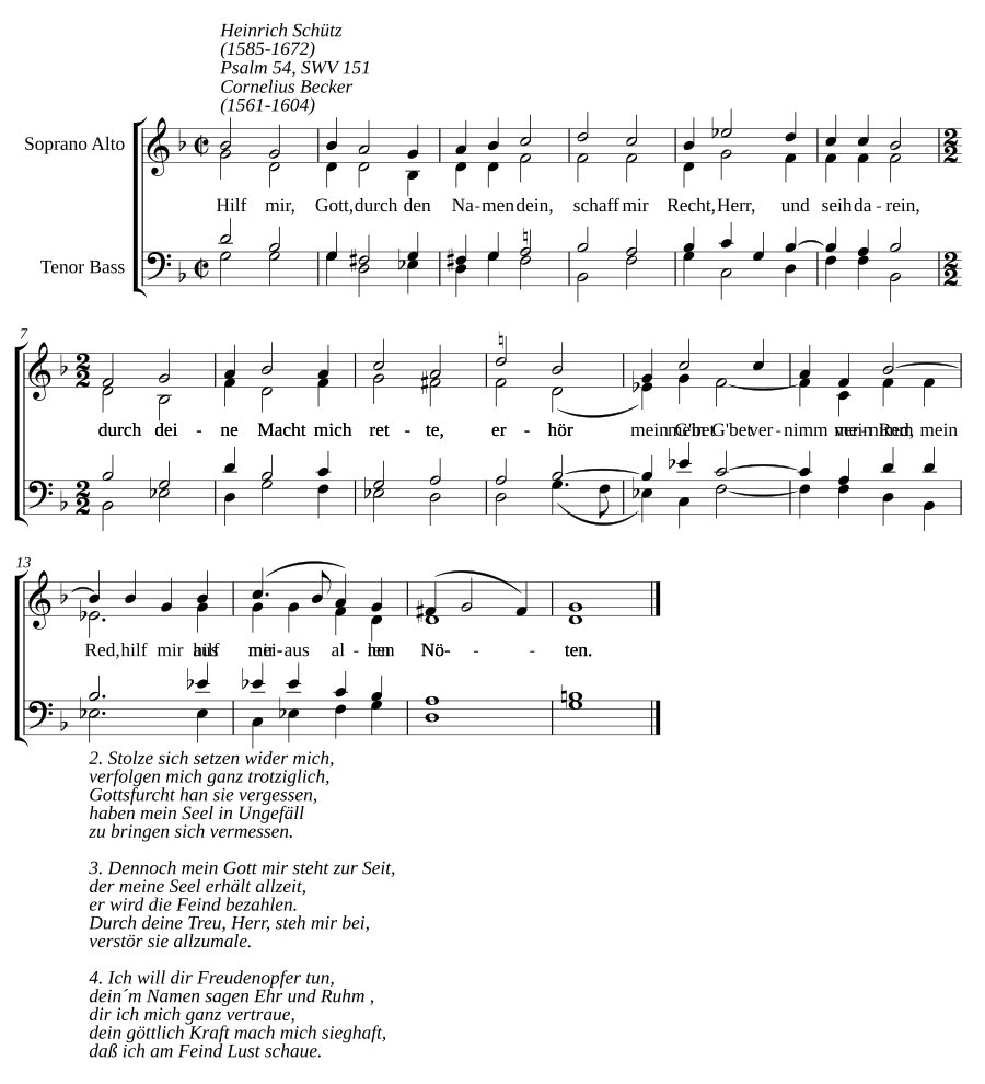 Hilf mir, Gott, durch den Namen dein, SWV 151